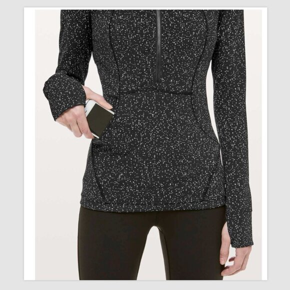 Lululemon Define Pullover 1/2 Zip, Size 10, Magnetized Jacquard, Black/White - Picture 2 of 10